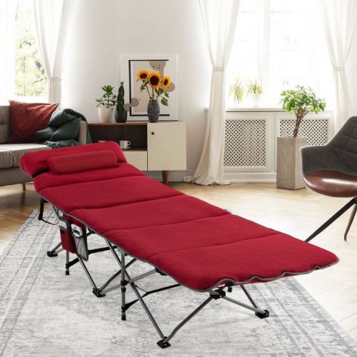 Folding Retractable Travel Camping Cot with Mattress and Carry Bag Folding Retractable Travel Camping Cot with Mattress and Carry Bag