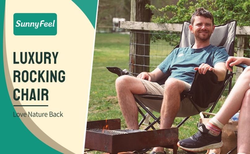 Sunnyfeel AC2026 Camping Rocking Chair for Adults, Luxury Padded Recliner, Oversized Folding Rocker, Outdoor Lawn Chair Sunnyfeel AC2026 Camping Rocking Chair for Adults, Luxury Padded Recliner, Oversized Folding Rocker, Outdoor Lawn Chair